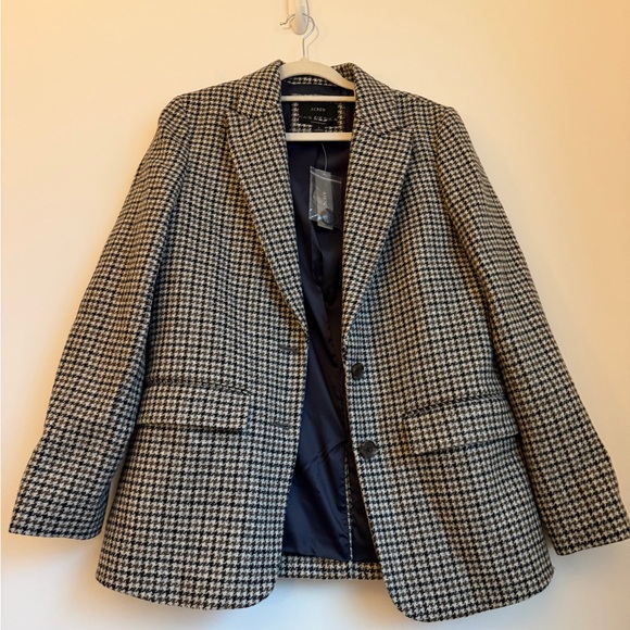 J. Crew Jackets & Blazers - New J Crew Sommerset Blazer houndstooth Blazer 100% English wool